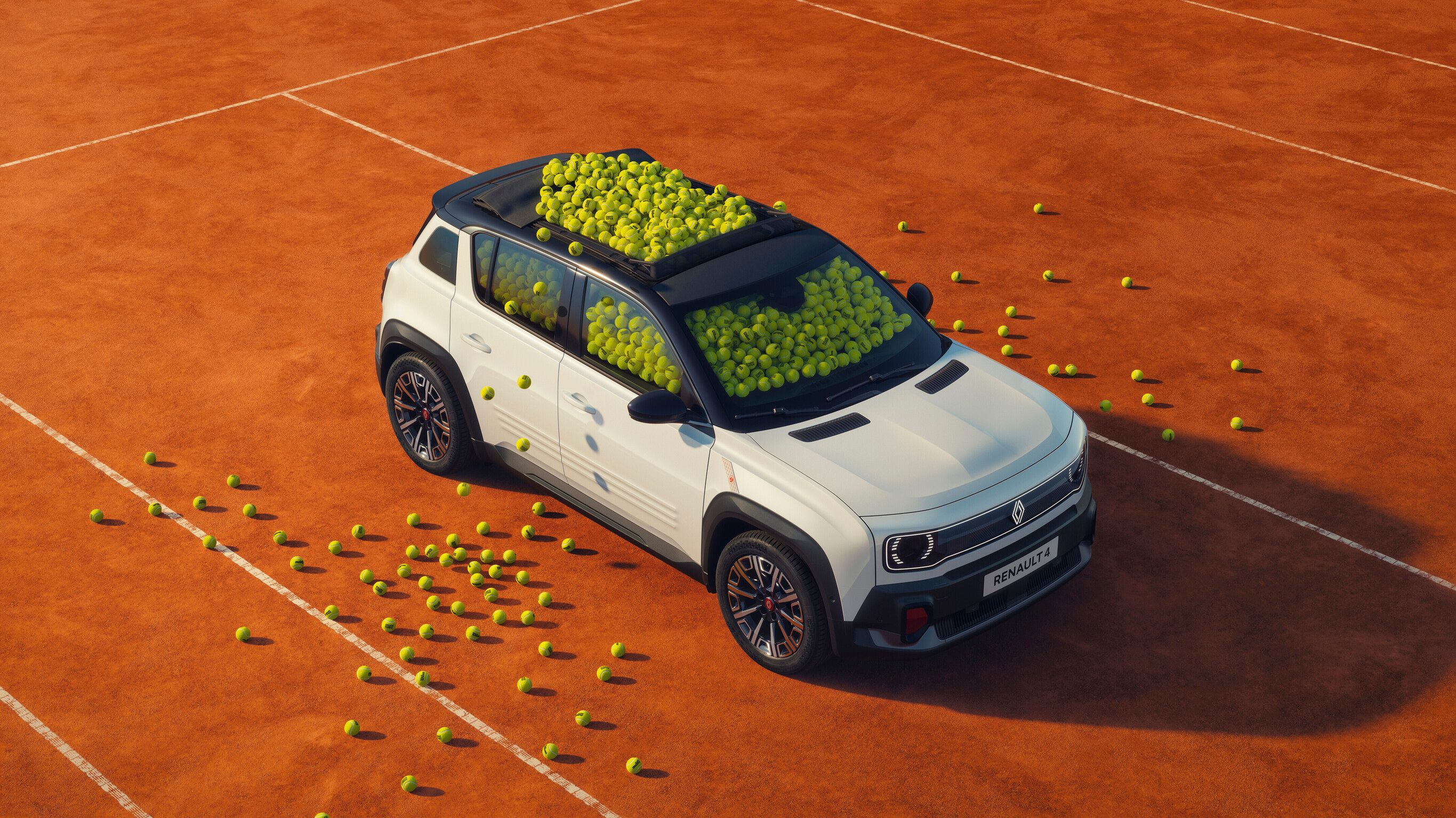 Renault 4 Roland-Garros E-Tech als elektrisches Showcar bei den French Open 2026