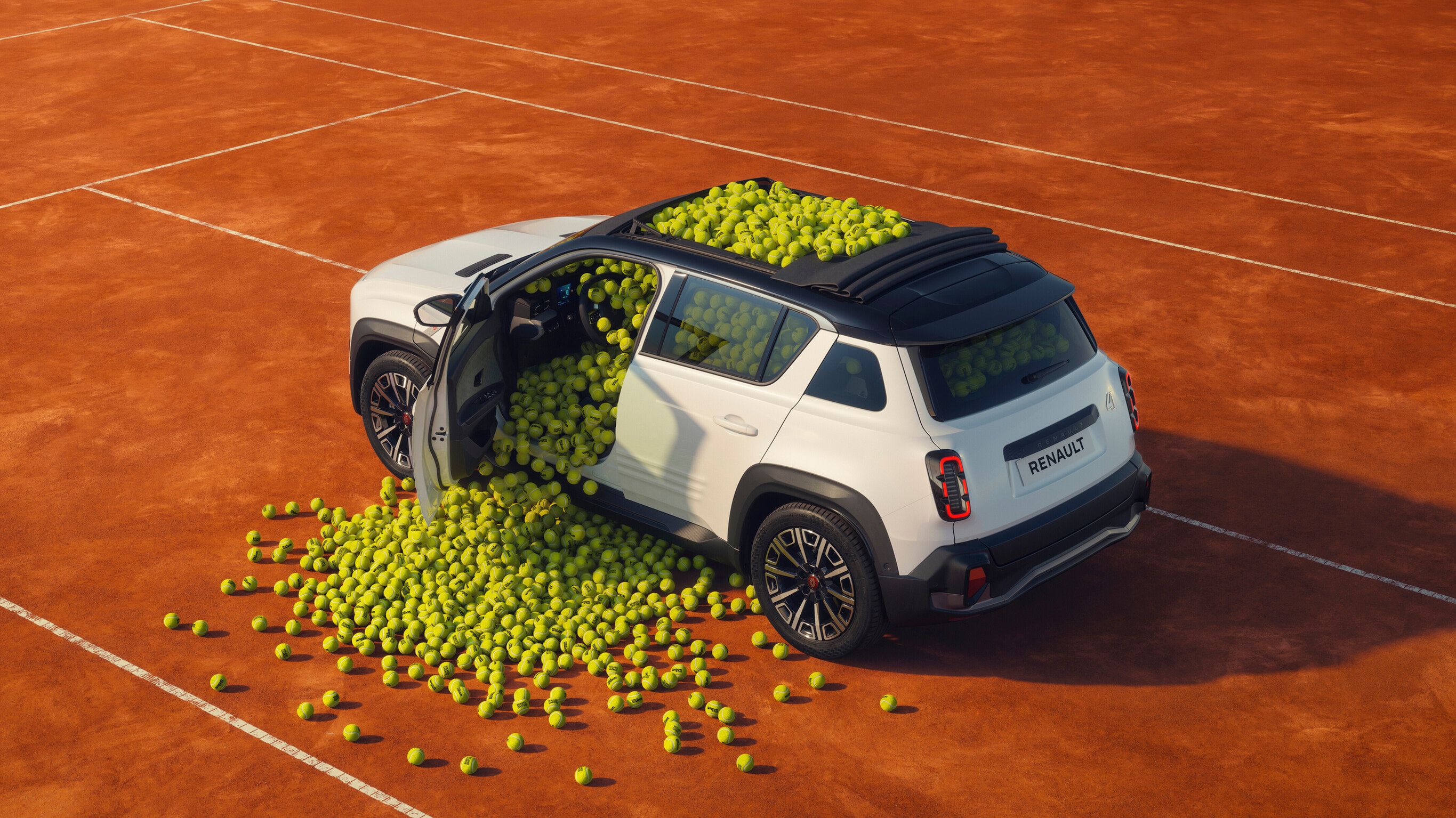 Renault 4 Roland-Garros E-Tech als elektrisches Showcar bei den French Open 2026